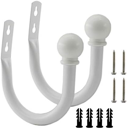 Ulifestar Decorative Curtain Holdbacks Hooks White