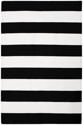 IOHOUZE Black White Striped Rug - 275 x 43 Front Door Mat