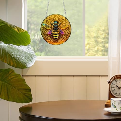 Bee Acrylic Window Hanging Decor Suncatcher