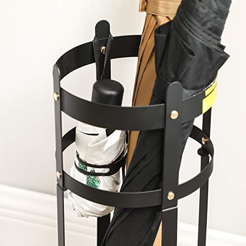 SONGMICS Steel Round Umbrella Stand with Drip Tray
