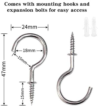BEL AVENIR Curtain Tiebacks with 2 Metal Hooks 2 Pack