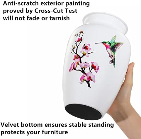 Hummingbird Cremation Urn Large White