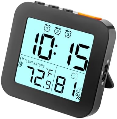 Digital Alarm Clock with 3 Bells and Temperature Display
