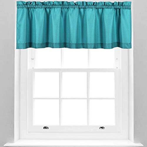 Valea Home Water Repellent Valance 60x16 Inches Turquoise 1 Panel