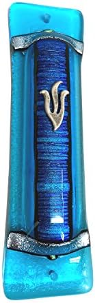 Tamara Baskin Art Glass Mezuzah Handmade Gift Boxed with Scroll Included