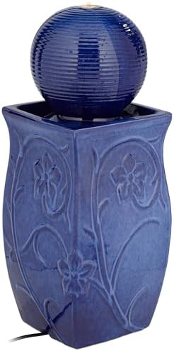 John Timberland Periwinkle Floor Fountain with LED Light