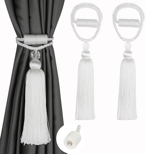BEL AVENIR Magnetic Curtain Holdbacks Tassel Ties