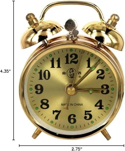 7CM Manual Wind Up Spring Twin Bell Alarm Clock