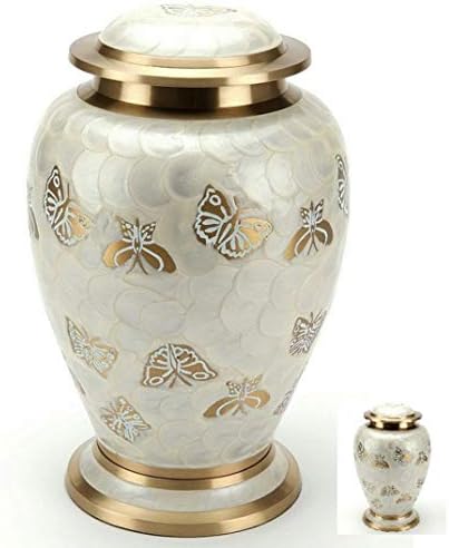 Golden Butterfly Cremation Urn Set for Human Ashes