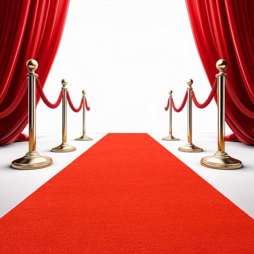 Extra Thick Red Carpet Runner for Party 3x10ft