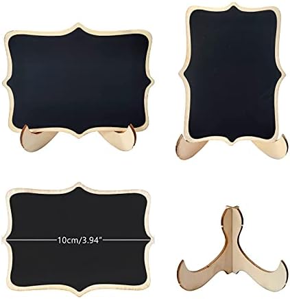 24 Pcs Wooden Mini Chalkboards with Stand and Markers