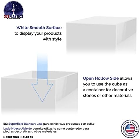 Marketing Holders 6 Inch White Acrylic Display Riser