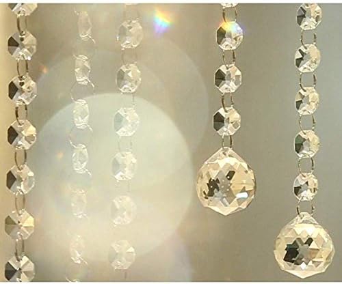 OKUOKA 25 Strands Crystal Beaded Curtain for Doorways
