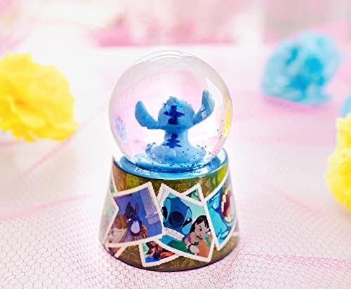 Disney Lilo Stitch Light-Up Snow Globe with Glitter 3 Inches