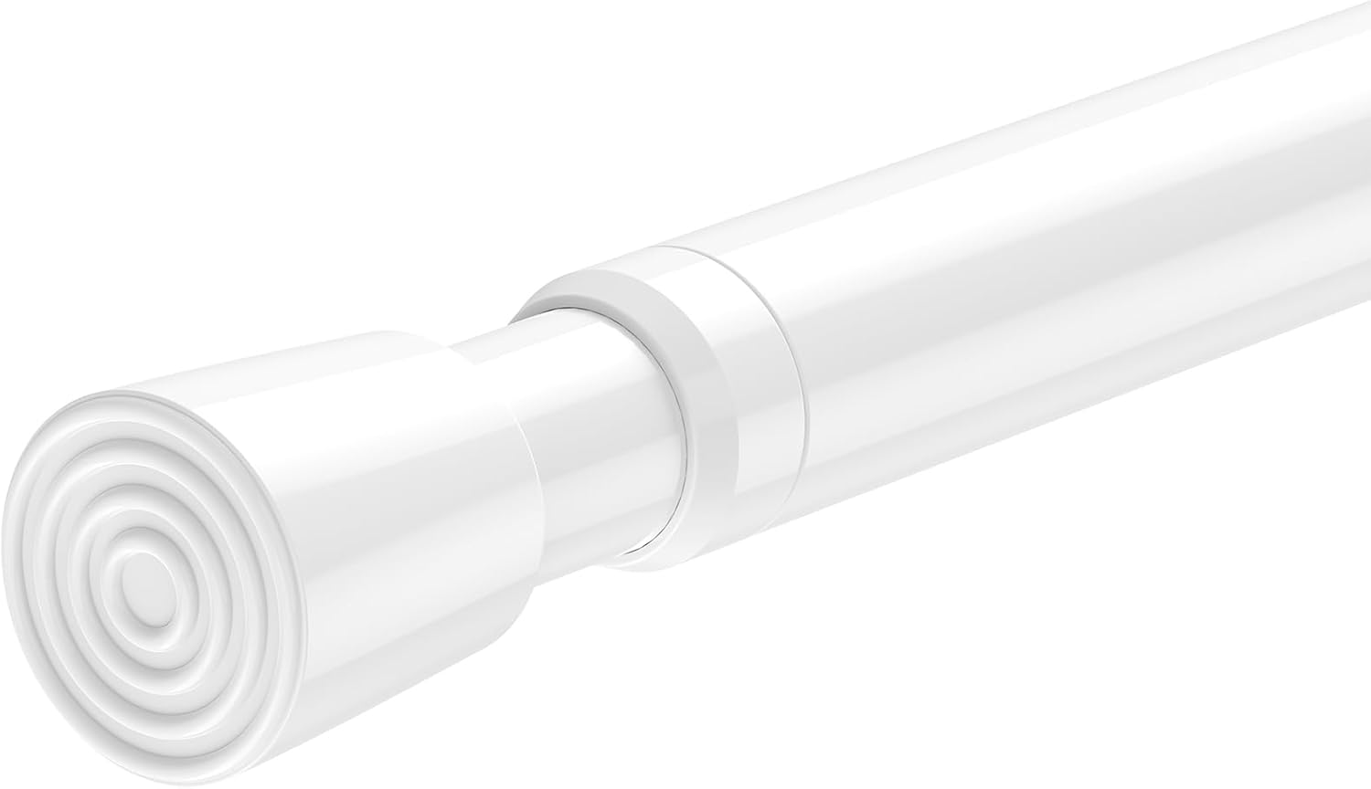 AIZESI Spring Tension Curtain Rod 265-36 Inch Adjustable White Rod No Drilling