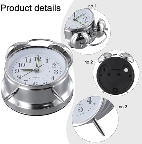 ChicBosom Double Bell Wind Up Alarm Clock with Luminous Hands