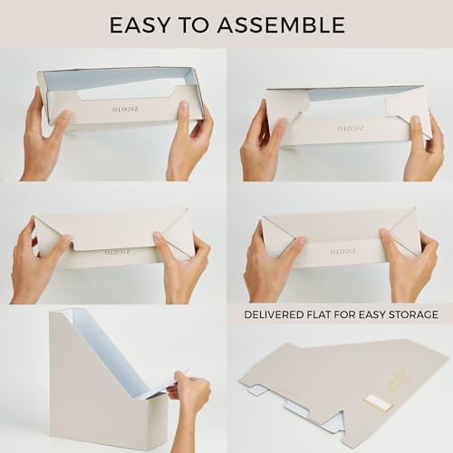ZICOTO Magazine Holder Set Of 3 - Sturdy and Stylish