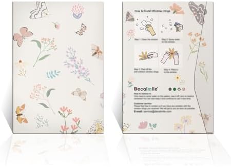 Decalmile Summer Safari Double Sided Jungle Animals Window Clings