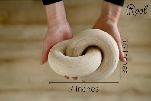 Rool Beige Wood Knot Chain Link Decor Accents