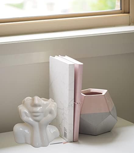 White Face Ceramic Vase for Home Decor