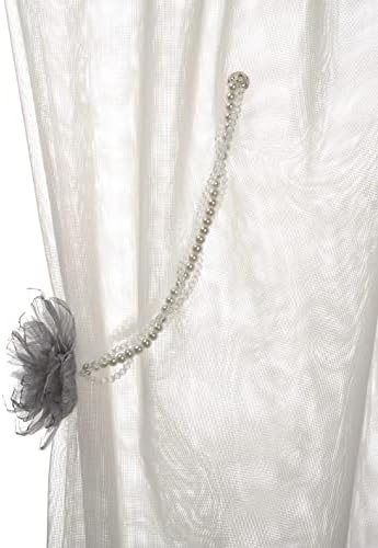 SUQ I OME Pearl Beaded Magnetic Curtain Tiebacks 1 Pair