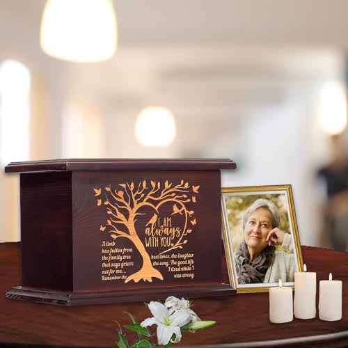 Cremation Urns For Human Ashes - Wooden Urns L-Tree Style