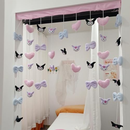 Cute Design Door Divider Curtain with Hanging Tassels