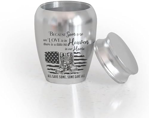 Artsy Woodsy Mini Urn for Veteran Ashes 256 Inch