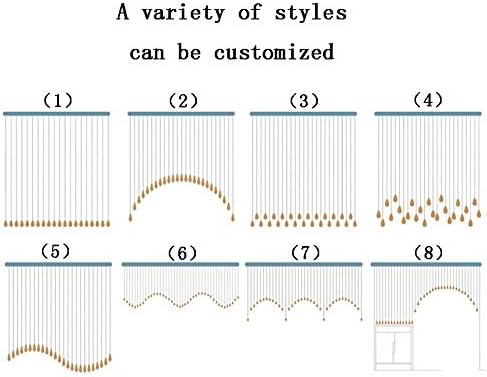 OKUOKA Crystal Glass Bead Curtain for Living Room Decor