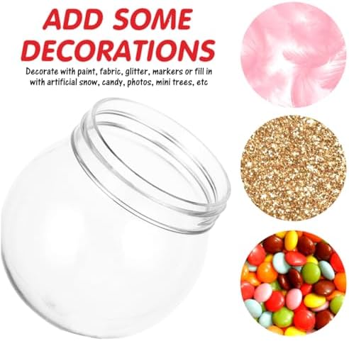 BESTOYARD 20-Pack 3-Inch Snow Globe DIY Kit