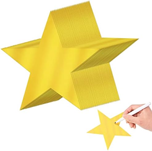 40 Pcs Gold Metallic Star Cutouts for Party Decorations