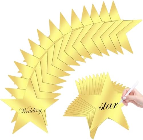 40PCS Gold Star Cutouts 11 Inch Double Printed Decorations