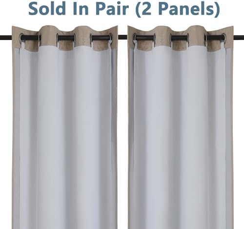 Chyhomenyc 2 Panels Blackout Curtain Liners with 13 Rings