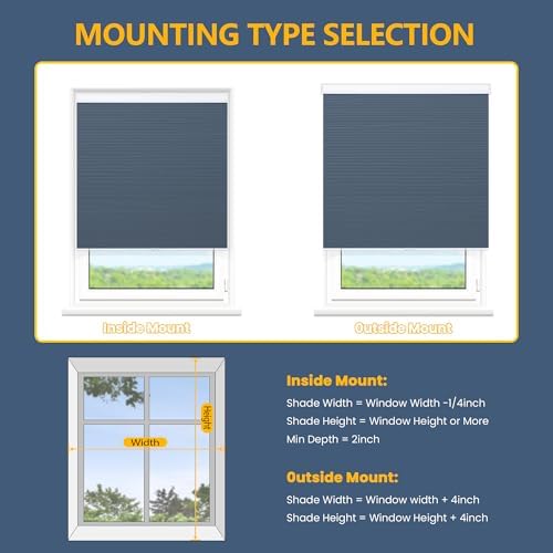 SUNFREE Cellular Shades Blackout Blinds Cordless