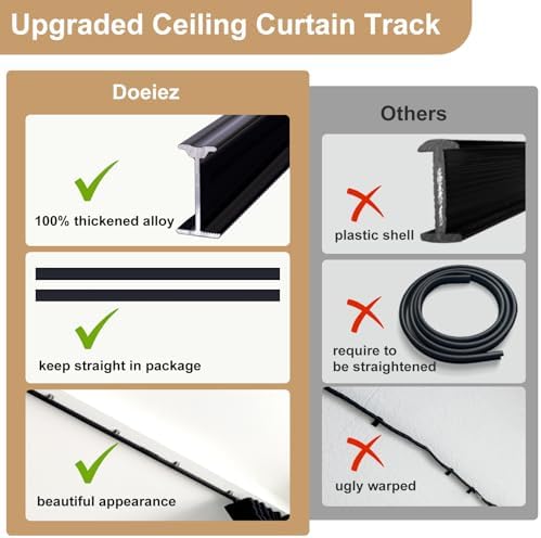 Doeiez Room Divider Blackout Curtain Set