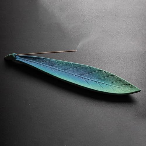 Fenteer Holder Burner Ash Tray Ceramic Leaf Design Large