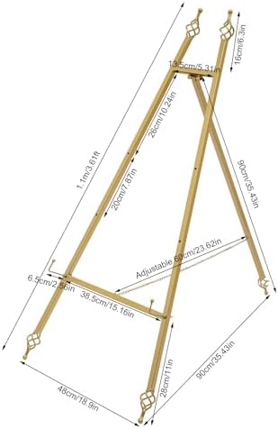 2Pcs Metal Easel Stand with 6 Holes Adjustable Gold Display Stand