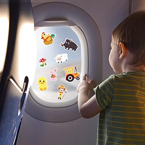 Farm Animal Gel Clings Sticker Set for Kids