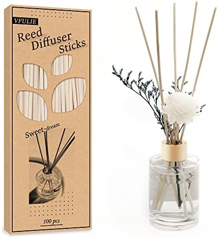 VFULIE 100PCS Reed Diffuser Sticks Natural Rattan
