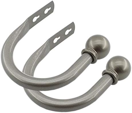 Decorative Curtain Holdbacks with Installation Screws Grey