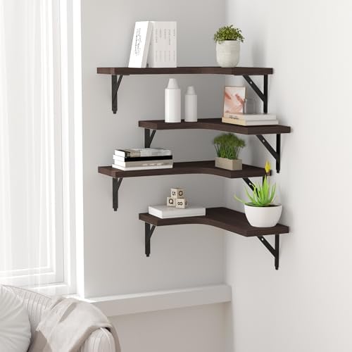 ROMGUAR CRAFT Corner Floating Shelves Set of 4