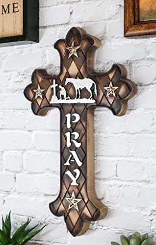 Ebros Gift Inspirational Wall Cross Sculpture