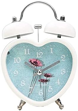 Retro Metal Silent Alarm Clock with Night Light