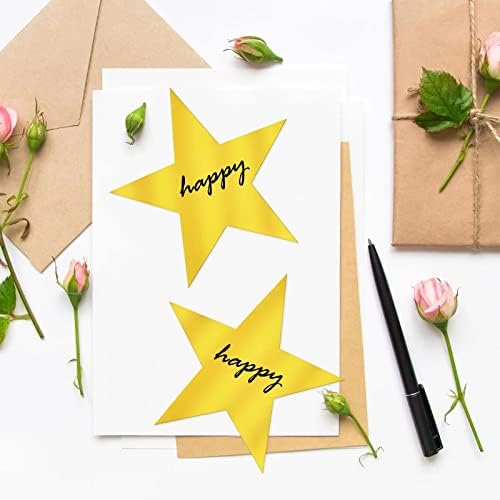 40 Pcs Gold Metallic Star Cutouts for Party Decorations