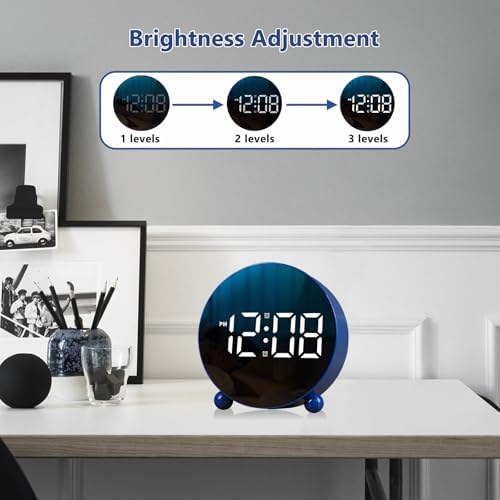 JUSTUP Digital Alarm Clock with Dual Bell and LED Display