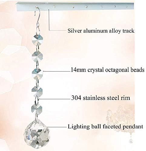 OKUOKA 25 Strands Crystal Beaded Curtain for Doorways