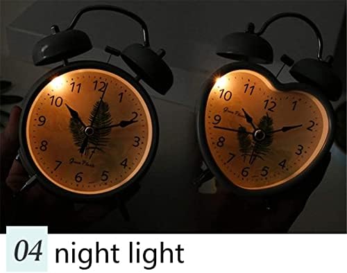 Metal Silent Alarm Clock with Night Light