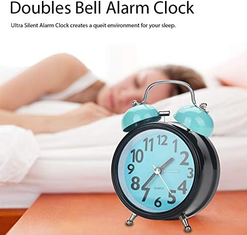 AUNMAS Double Alarm Clock Ultra Quiet Night Light