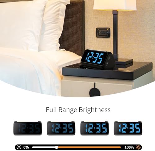 Netzu Alarm Clock for Heavy Sleepers with Vibrating Pad and RGB Display