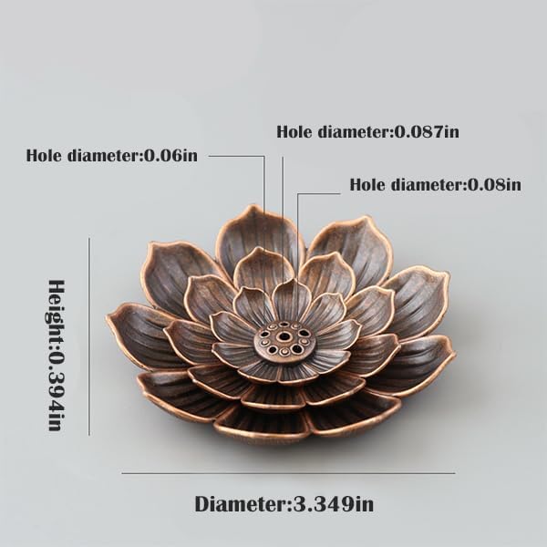Incense Holder with Stick Tray Black Multi-Functional